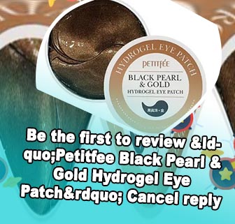 Black pearl and gold hydrogel eye patch