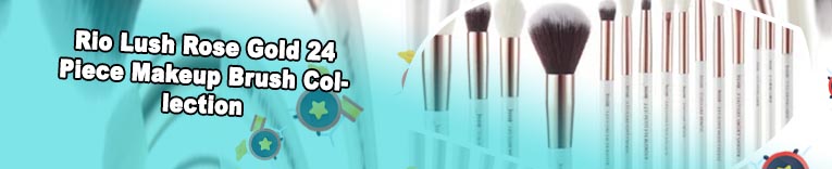 Rose gold makeup brushes