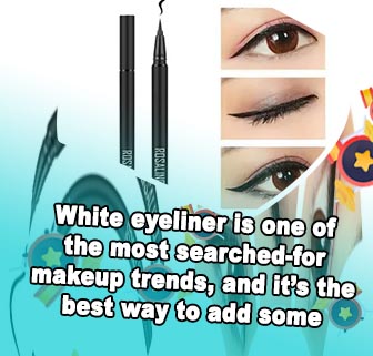 White eyeliner and black eyeliner